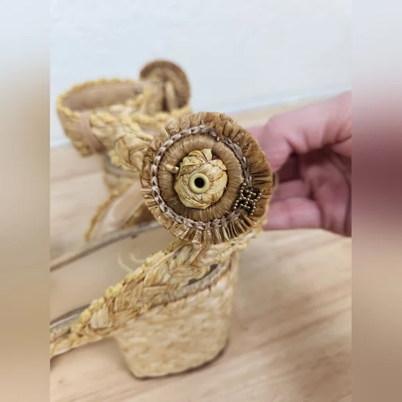 Sam edelman Iliana Heeled Sandals Womens 9 Espadrille Ankle Strap Platform Shoes - Picture 8 of 11